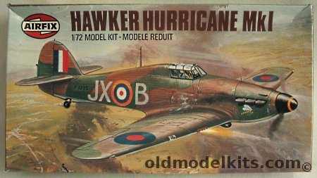 Airfix 1/72 Hawker Hurricane Mk.1 - No. 1 Sqn FO A.V. Clowes D.F.M. Battle of Britain Sept/Oct 1940, 02067-9 plastic model kit
